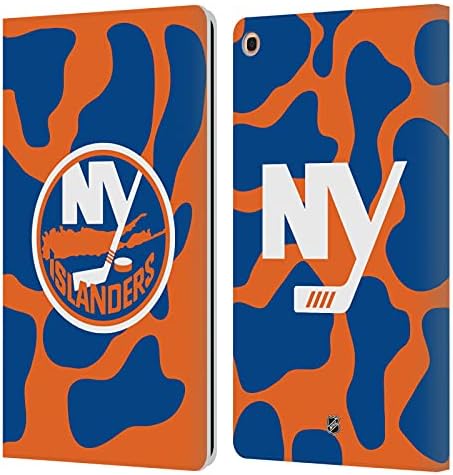 Дизайн на своята практика за главата, Официално Лицензиран от НХЛ, Извънгабаритни калъф-за награда Ню Йорк Айлъндърс, Кожен Калъф-джобен формат, Съвместим с Samsung Galaxy Tab A 10.1 2019