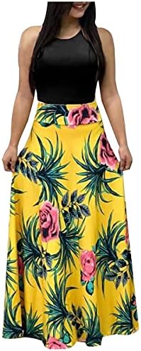 Дамски Пролетната мода 2023, Дамски Модни Ежедневни Рокли Големи Размери, с кръгло деколте и Къси ръкави и Принтом