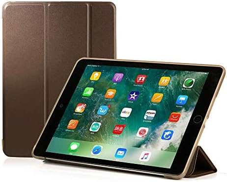 Калъф RUBAN, съвместим с iPad (9,7-инчов модел 2018/2017) - Ултра-Лек калъф Smart, Shell с автоматична функция за събуждане / сън, черен