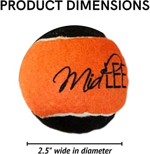 Тенис топки Midlee Оранжево-Черен за Кучетата за Хелоуин - Комплект от 6