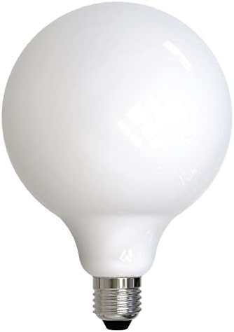 Bulbrite (4 опаковки) 776899 Led лампа с нажежаема жичка, 3000 К, Напълно Съвместим Затъмнение, Тип лампи G40, 8,5 W, Цокъл на лампата E26, 800 Лумена, 120, CRI 90, Мека бяла светлина, Декоративна лампа, Млечно-бяло