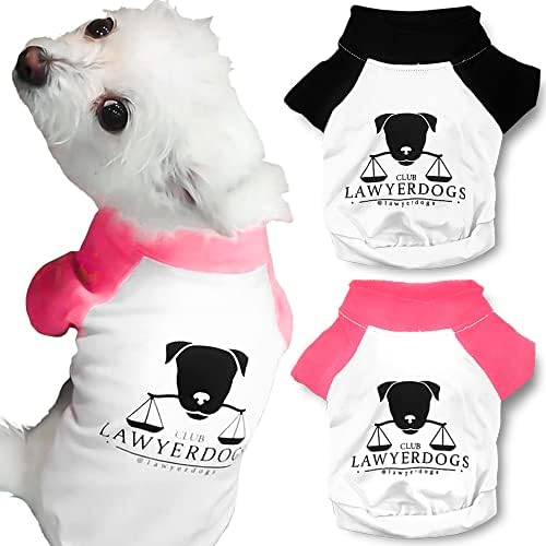 Тениска на Club Lawyerdogs, Бейзболна Тениска За Кучета, Дрехи за Благотворителни Организации за домашни Любимци, Забавен Костюм на Куче (Малко, Розов)