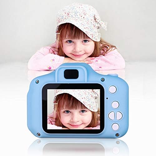 за деца X2 5,0 Мегапиксела 2,0 инчов екран Мини HD Цифров фотоапарат за деца (с розов/син) (Цвят: синьо)