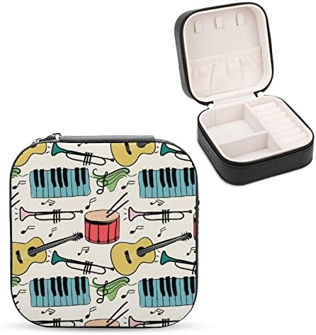Ковчег за Бижута NAHAN Модели за Музикални Инструменти, Преносими Пътен Калъф За Бижута Кутия За Съхранение на Бижута за Колиета Пръстени Обеци