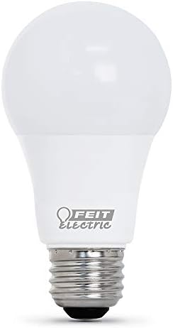 Led лампа Feit Electric A19 със средна електрическата крушка на база E26 - Еквивалента на 60 W - Срок на служба 10 години - 800 Лумена - Ярка бяла светлина 3000 До - Без регулиране на яркост | 1 опаковка