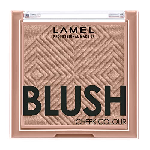 Lamel Blush Писма Rouge Color Mini - Естествена, лека, гладка, растушевывающаяся захар - Подобрява и подчертава форми и характеристики - перушина избирателните и контурирование - 4 Универсални цвят - Без насилие - №