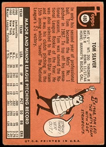 1969 Topps # 480 Това Siver Ню Йорк Метс (Бейзболна картичка) БЕДЕН Метс