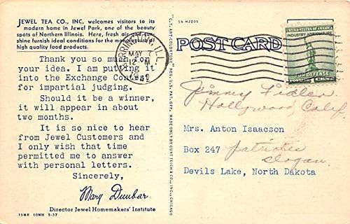 Рекламна Картичка Jewel Tea Co Inc Джуэл Парк, Barrington, Илинойс, САЩ 1942