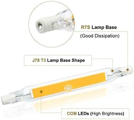 Led лампа R7S 118 мм, с регулируема яркост 15 W (еквивалент смяна на халогенна лампа с мощност 150 W)Топло Бяло 3000 K R7S COB led Лампа J-Тип 120 В Т3 R7s База Двустранен Прожектор за раб?