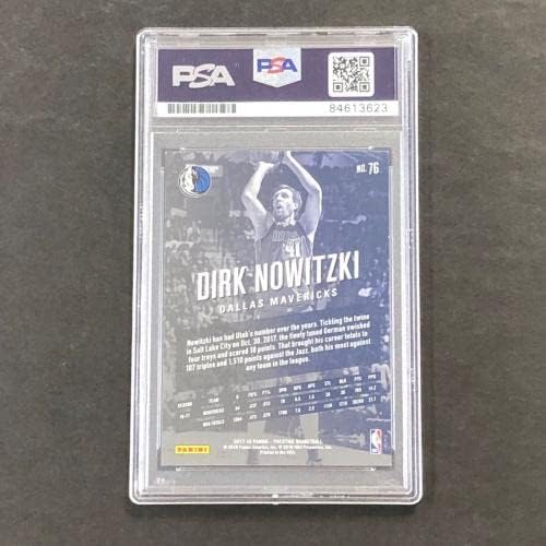 2017-18 Панини Prestige 76 Дирк Новицки Подписа Автокарту PSA /DNA С Надпис Autog - Баскетболни карта начинаещи с надпис
