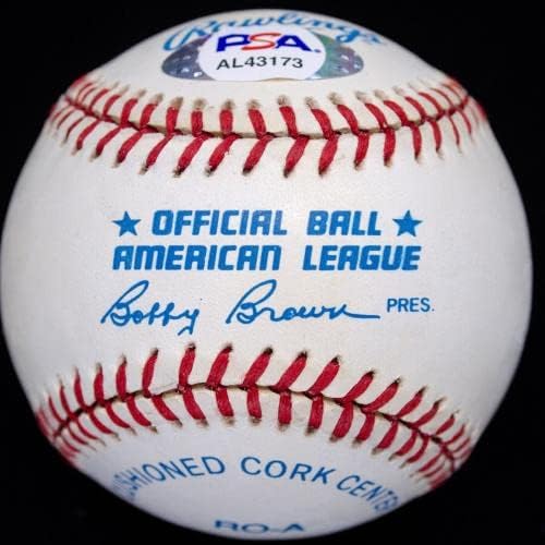 Хал Ньюхауз MVP 44 ' 45 Подписан Сертификат OAL Baseball PSA AL43173 - Бейзболни топки с автографи