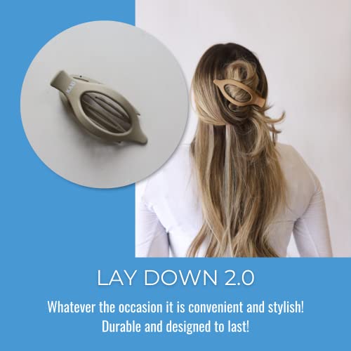 Нокът-шнола за коса KAXI - Laydown 2.0 - идеален за дълбоки и фини | Силни Шипа за фиби и 7 цвята по избор (черен)