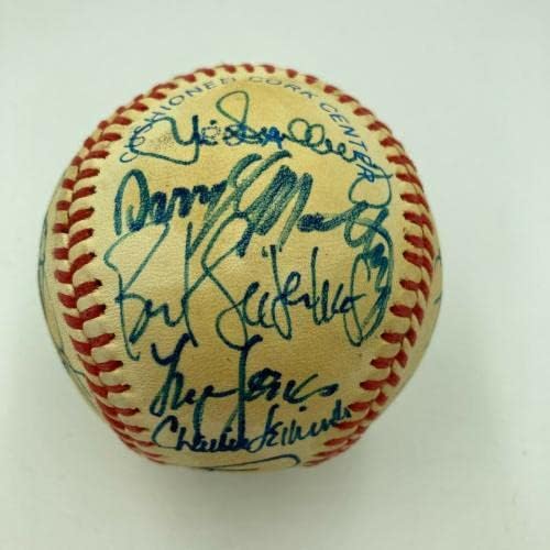 1985 Отбор Шампиони на Кралското световните серии Канзас Сити бейзбол Подписа Договор С JSA COA - Бейзболни топки колеж с автограф