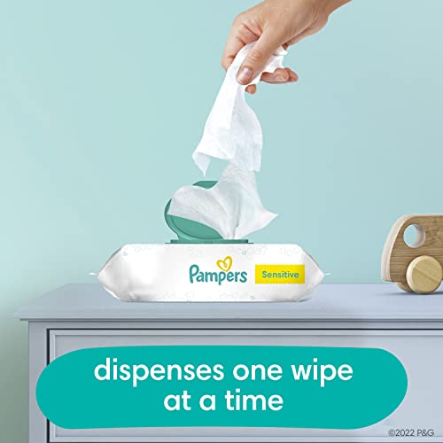Бебешки кърпички Pampers Sensitive без ароматизатори 7 опаковки за попълване на запасите (вана за къпане в комплект не е включена) размер на 448