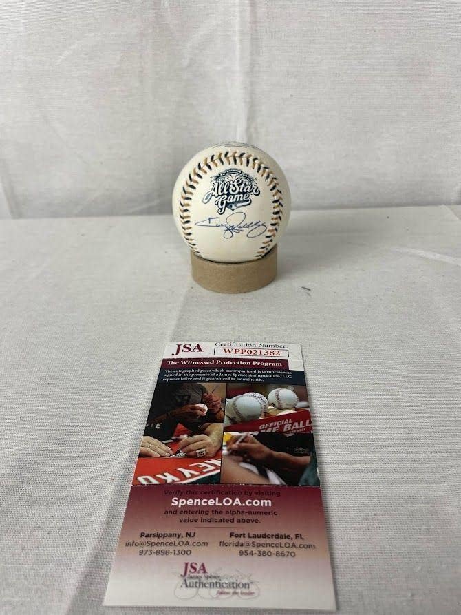 Топката за игра от Всички звезди на 2002 година с автограф на Джими Роллинза JSA WPP021382 - Бейзболни топки с автографи