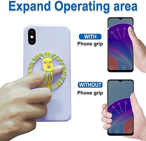 AZALEE Еластична силиконова дръжка за телефон, ултра-тънък калъф, стойка за пръстена на пръста си, Противоскользящий титуляр за телефон, съвместим с iPhone, Galaxy, повечето