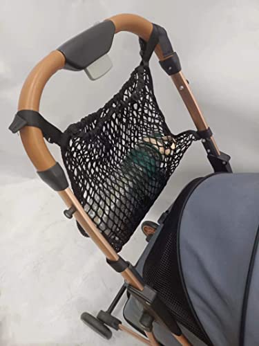 Окото чанта-Органайзер за съхранение на колички, Подвесная Окото чанта За съхранение Колички, Регулируема дължина с Пластмасова тока, Много Голям капацитет За съхранение, Универсална инвалидна количка (черен)