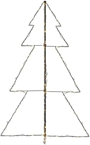 Коледна Шишковидная Елха, Коледен Декор на открито, Коледни Украси на верандата, Коледно Дърво със собствените си ръце, с Удлинительным кабел с дължина 16 метра, на 200 светодиоди Вътре и отвън 38,6 x 59,1