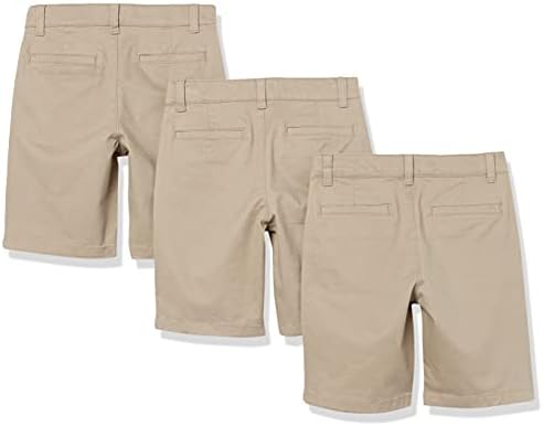 Тъкани панталони с плоска предна част на Essentials за момчета и деца, Мультипакеты