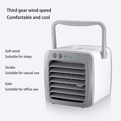 Преносим мини-климатик, Плюс Вода Охладител с USB зареждане, Тенис на климатик с 3 Скорости на вятъра с дръжка, за дома и офиса за почивка