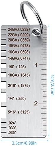 Измерване на Дебелината на Тел от неръждаема Стомана/Метални листа, Заваряване Манометър, Инструмент За контрол размери с Покритие, Заваръчна Скоба
