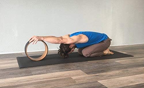 SukhaMat Yoga Wheel - Pro - Опорен колелото за йога 12,5 x 5 инча, за по-дълбоки пози, облекчаване на болки в гърба, стрии, Новост! Онлайн видео Уроци по Йога На Колела и Печатното ръководство