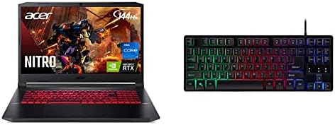 Лаптоп за игри Acer Nitro 5 AN517-54-77KG | Intel Core i7-11800H | NVIDIA GeForce RTX 3050Ti | 17,3 FHD 144 Hz IPS | 16 GB DDR4 | 1 TB SSD Nitro Gaming Mouse II Детска мишката