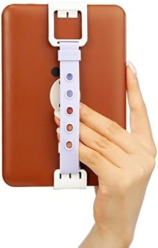 WiLLBee CLIPON Soft Dual (достъпен от размера на устройството: 6,7 ~ 7,8 инча) Универсален държач за отпечатъци със силикон каишка за електронна книга - лилаво