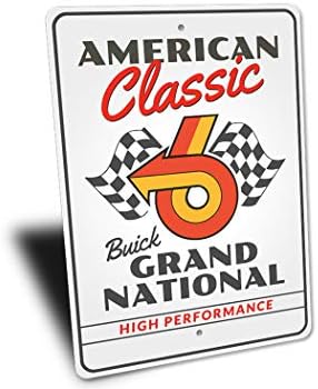 Американски Класически Buick Grand National, Декорация на стените на Гаража, Знак за Деня на бащата, Класически Автомобили Знак - 12 x 18