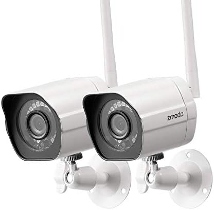 Градинска Безжична камера за сигурност Zmodo 1080p Full HD, 4 комплекта камери IP Smart Home за помещения и на улицата, WiFi, с Нощно виждане, Подключаемая, Съвместима с Алекса
