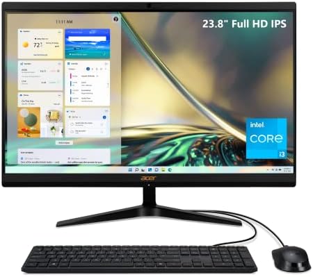 Настолен компютър Acer Aspire C24-1700-UR11 AIO | 23,8 Full HD IPS дисплей | Intel Core i3-1215U 12-то поколение | Intel UHD Graphics | 8 GB DDR4 | 256 GB NVMe M. 2 SSD | Intel Wireless Wi-Fi 6 | Windows 11 Home