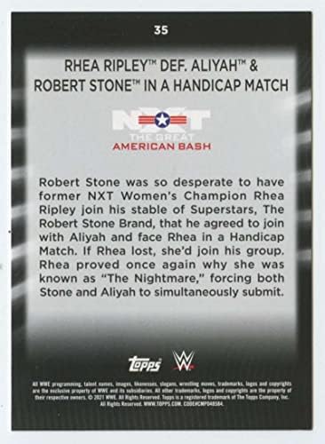 Търговската картичка на Рея Рипли по борба в женската дивизия на WWE №35 в 2021 година Topps