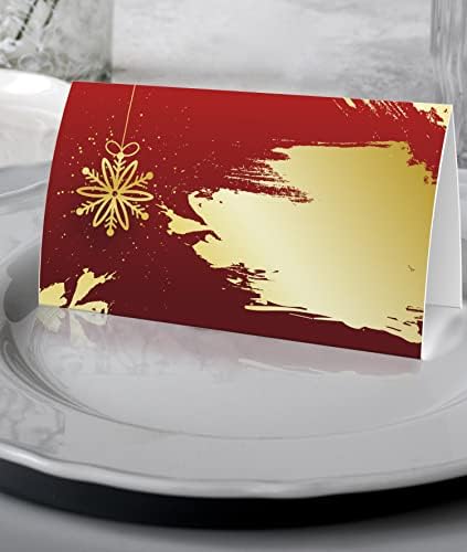 Етикети за коледни палатки с храна (25 опаковки) - Картички за Коледа, картички за сервиране на масата - Са идеални за коледни картички, банкетни маси, етикети за продукти на Шведска маса, коледно парти-(FZ-магистрала