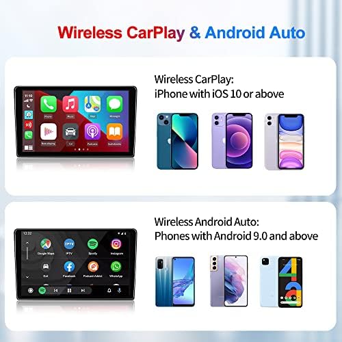 CarPlay Ai Box Безжичен Android Auto CarlinKit Безжичен Адаптер Apple CarPlay Multimedia Box Поддръжка на мрежи 4G/ Netflix/YouTube Система Android 9,0 4G + 64G Памет
