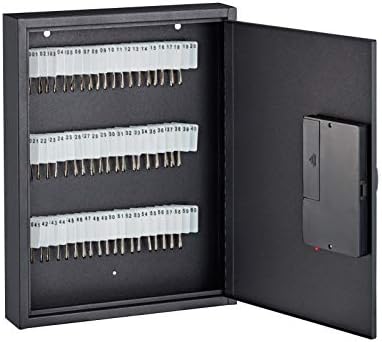 Шкаф за ключове с кодово заключване AdirOffice (синьо), цветните висящи етикети за ключове (опаковка от 20 броя), комплект