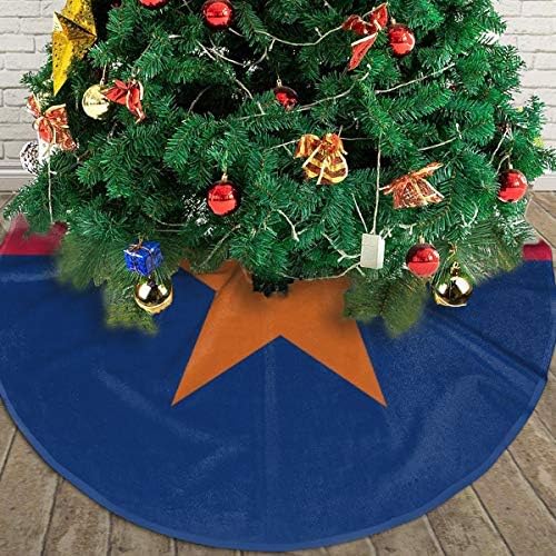 LVeShop Arizona Флаг Коледно Дърво Пола Луксозен Целогодишен Закрит и Открит Мат Селски Празнични Украси Коледна Елха（30/36/48 Три размера）