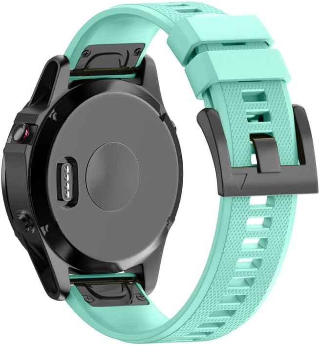 Wscebck Быстросъемный Силикон каишка за часовник Easy Fit 26 22 20 мм и Каишка за часовник Garmin Fenix 7X, Fenix 7 Watch (Цвят: 7, Размери: Fenix 7X)