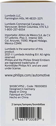 Подобрена лампа за фаровете, Philips Automotive Lighting 9008 CrystalVision Platinum, комплект от 2