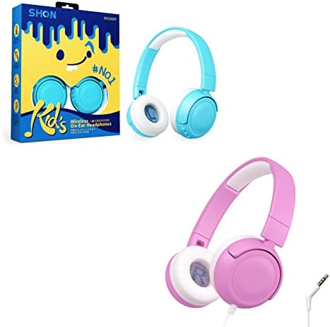 Слушалки DIMITAR Kids Bluetooth Синьо и Жични Слушалки Розов цвят