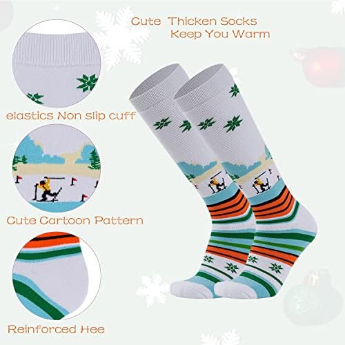 Детски ски чорапи Guoeappa, 2 чифта/3 чифта Топли памучни чорапи до коляното за каране на Сноуборд и Кънки за Момичета и Момчета, за деца, за Улицата.
