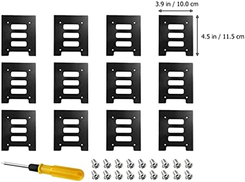 SOLUSTRE Метална Поставка за Монтиране за компютъра е 12 БР. Адаптер за твърд диск SSD Метален Монтажен Скоба 2,5-3,5 Адаптер HDD Гнезда за твърд диск Притежателя с Винтове за PC SSD Отделение за твърд диск Компютърен