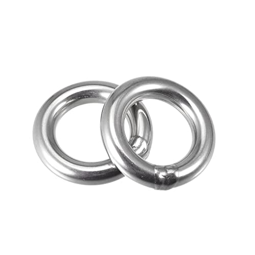 сварное о-пръстен uxcell 304 неръждаема стомана диаметър 40 мм (1,57 инча). дебелина 8 мм, 2 бр.