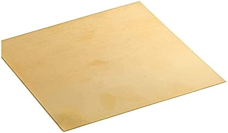 Меден лист YIWANGO фолио, Месинг лист Суровини, за обработка на метали Латунная плоча Медни листа (Размер: 200 mm x 200 mm x 3 mm)