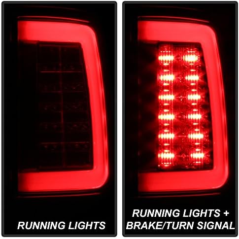 ACANII -За 2009-2018 Dodge Ram 1500 10-18 Ram 2500 3500 Камион Червена Led Тръба Задните Светлини, Стоп-сигнали V2 Ляв + Десен