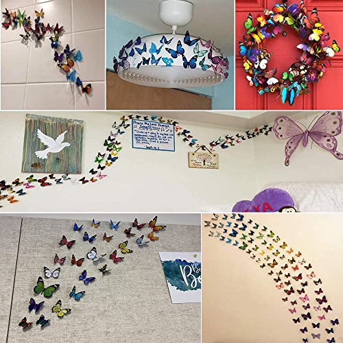 80 БР Стикери за стена с Пеперуди, 3D Стикери за Декора на стените с Пеперуди за Дома Стените на Стаята, Детски Декор