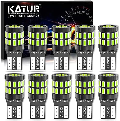 KATUR 194 T10 W5W 168 Led Лампа Супер Ярка Лед Синя 30-SMD 3014 чипове 12-24 В CANBUS Чист Светодиодна Лампа Заместител на Автомобила Карта Куполи, Врати, Любезно Предоставена Осветление за Регистрационен номер (Преработена