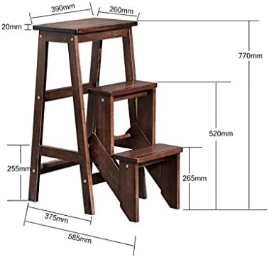 MKKM Поставка за растенията Лестничный Стол Лестничный стол Стремянка един Стол от Дърво, Дървена Служебна Стъпало Сгъваема Стълба 3-степенна Многоярусная Цвете Полк
