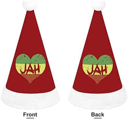 Коледна шапка Love Jah Reggae Music, персонални шапка на Дядо Коледа, забавни коледни декорации