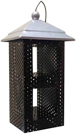 А за птиците е от метална мрежа FixtureDisplays® за семена от слънчоглед, с покрив 1374-2