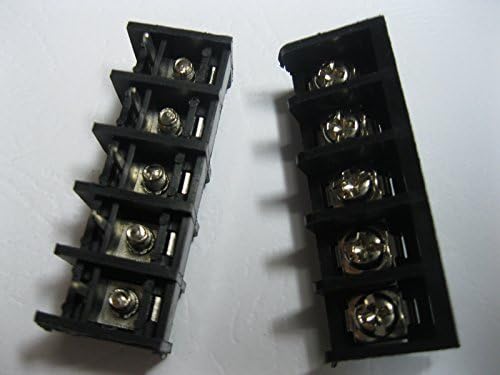40 бр Винт Клеммный блок Съединител 5-канален/или пин Стъпка 8,25 мм Бариерен Тип Черен Цвят DC39B
